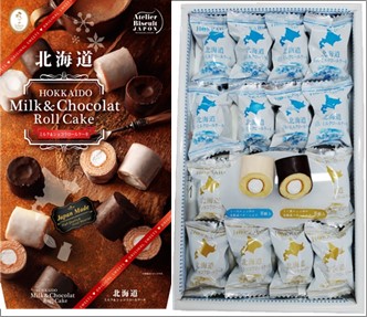 北海道ミルク＆ショコラロールケーキ